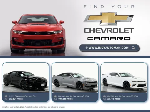 Blue 2018 Chevrolet Camaro 1LT for sale in Westfield, IN