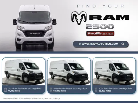 White 2023 Ram ProMaster 2500 High Roof for sale in Westfield, IN