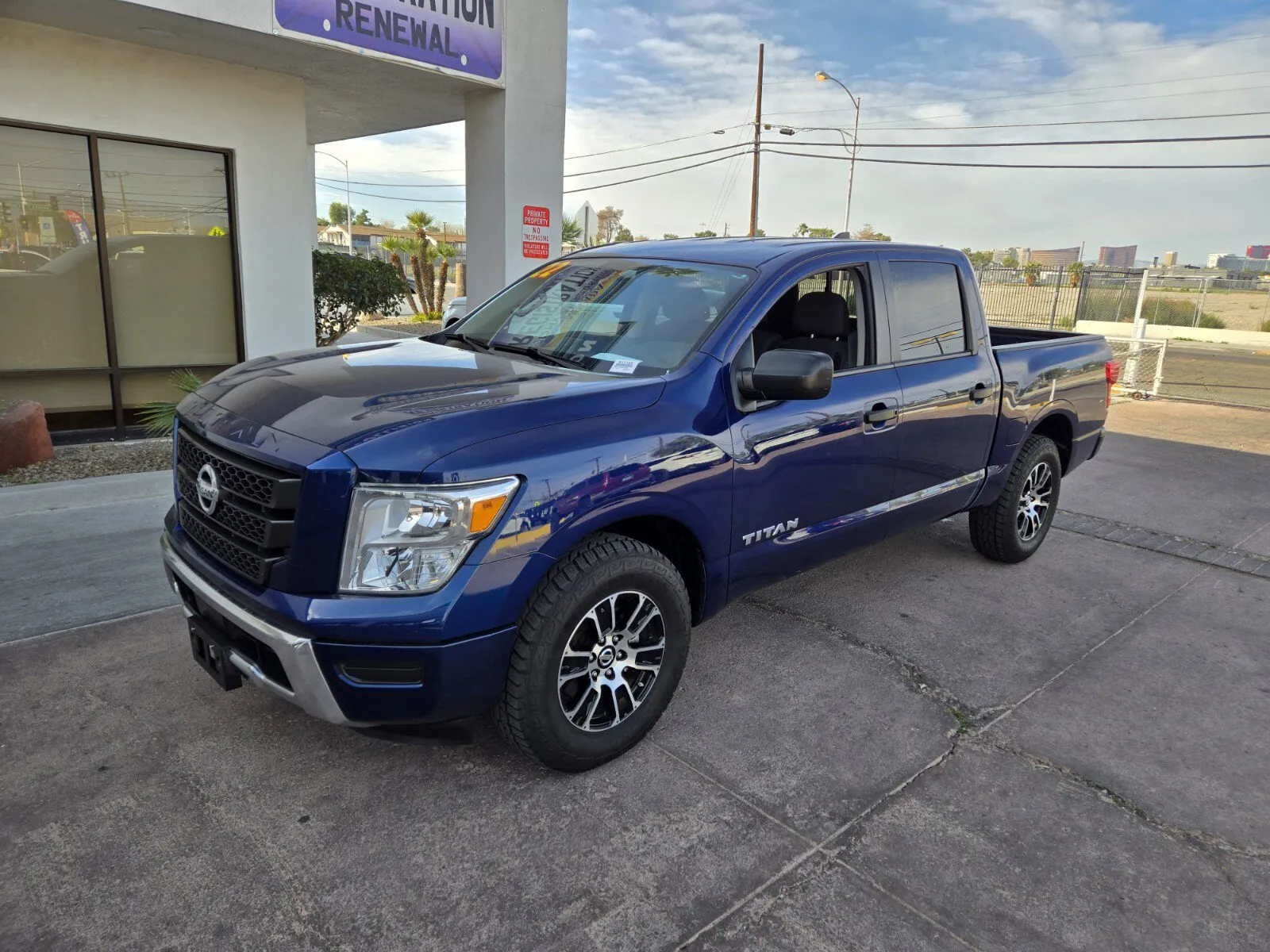 Blue 2022 Nissan Titan SV for sale in Las Vegas, NV