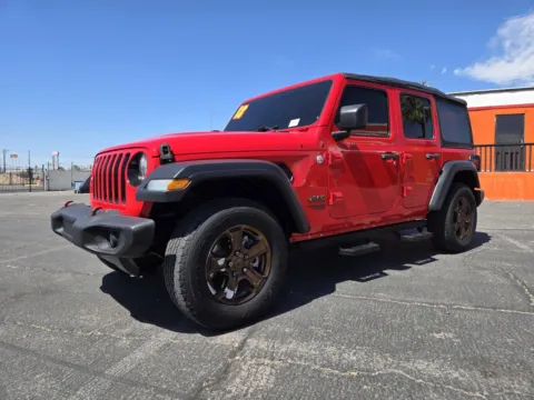Red 2018 Jeep Wrangler Unlimited Sport S for sale in Las Vegas, NV