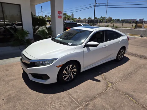 White 2016 Honda Civic Sedan EX for sale in Las Vegas, NV