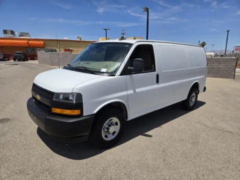 White 2021 Chevrolet Express Cargo Van RWD 3500 135 for sale in Las Vegas, NV