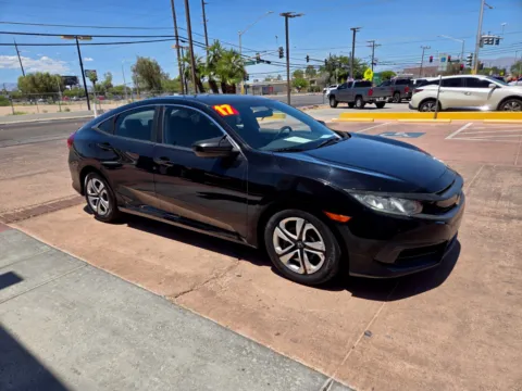 Black 2017 Honda Civic Sedan LX for sale in Las Vegas, NV