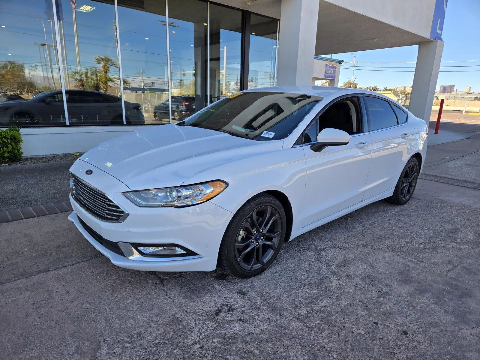 White 2018 Ford Fusion S for sale in Las Vegas, NV