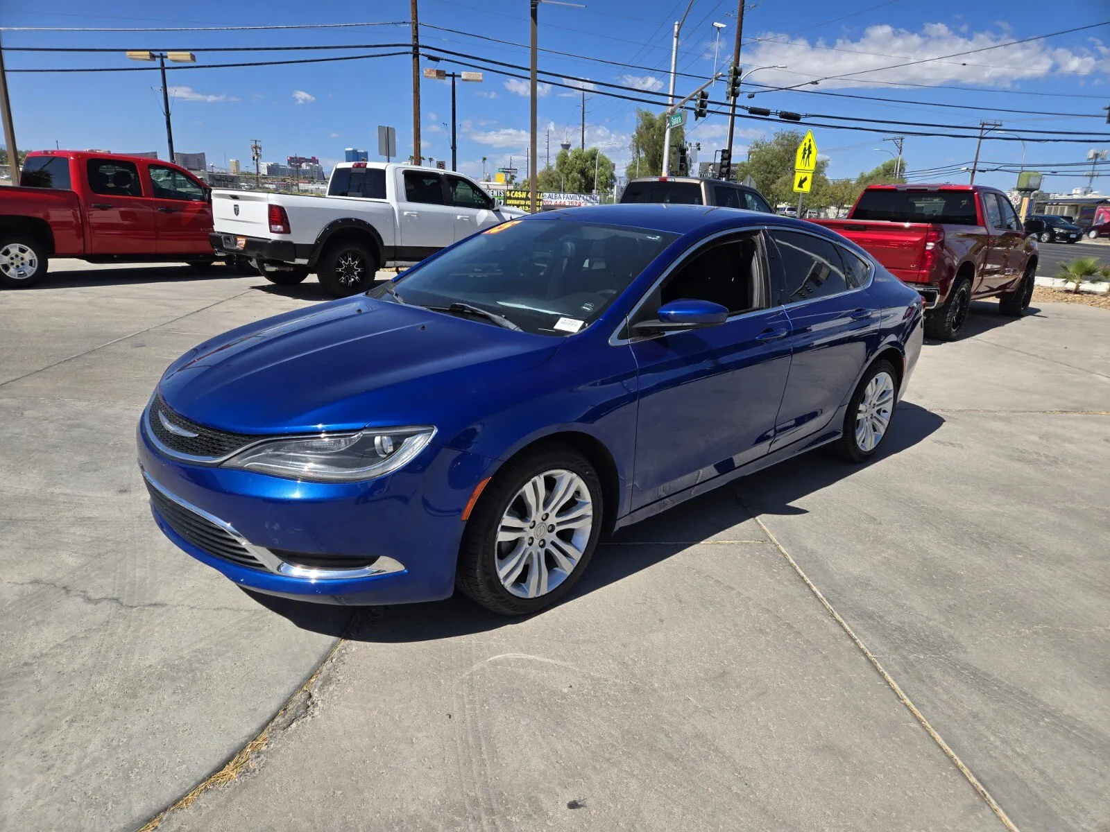Blue 2015 Chrysler 200 Limited for sale in Las Vegas, NV
