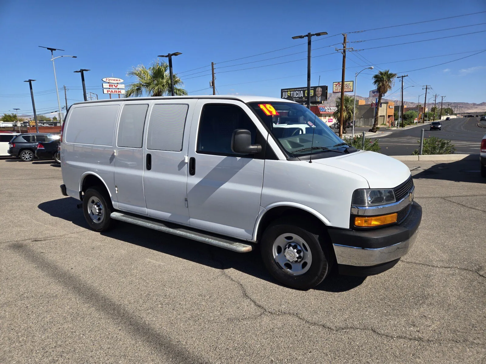 White 2019 Chevrolet Express Cargo Van VAN RWD 2500 135 for sale in Las Vegas, NV