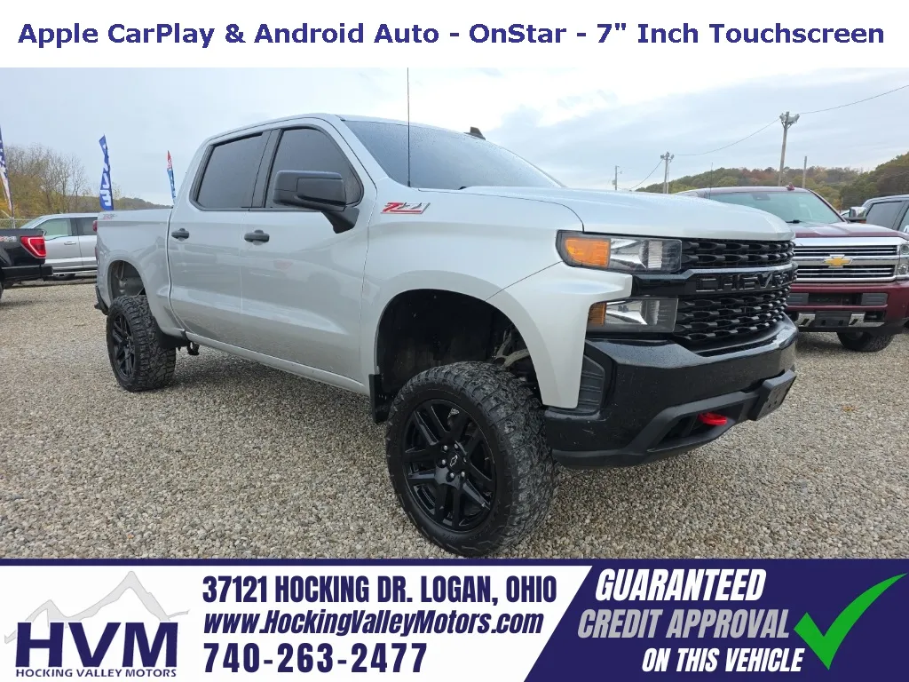 Silver 2021 Chevrolet Silverado 1500 Custom Trail Boss for sale in Logan, OH