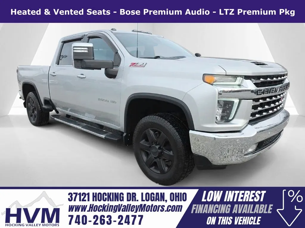 Silver 2021 Chevrolet Silverado 2500HD LTZ for sale in Logan, OH