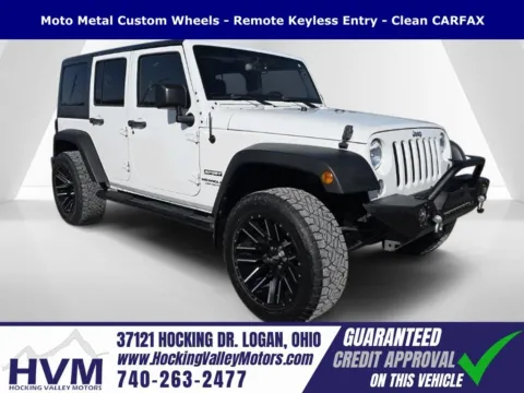 White 2016 Jeep Wrangler Unlimited Sport for sale in Logan, OH