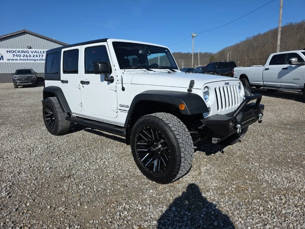 White 2016 Jeep Wrangler Unlimited Sport for sale in Logan, OH