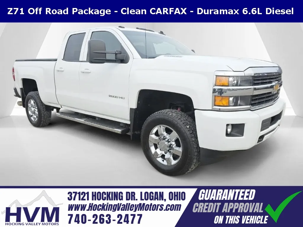 White 2015 Chevrolet Silverado 2500HD LT for sale in Logan, OH