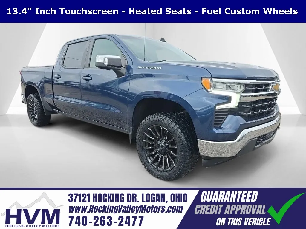 Blue 2022 Chevrolet Silverado 1500 LT for sale in Logan, OH