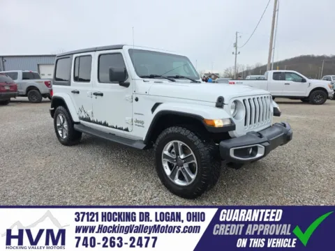 White 2019 Jeep Wrangler Unlimited Sahara for sale in Logan, OH