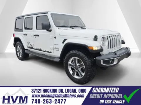 White 2019 Jeep Wrangler Unlimited Sahara for sale in Logan, OH