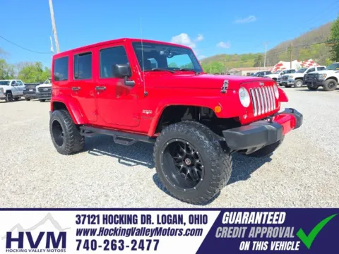 Red 2018 Jeep Wrangler JK Unlimited Sahara for sale in Logan, OH