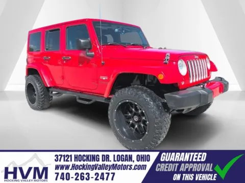 Red 2018 Jeep Wrangler JK Unlimited Sahara for sale in Logan, OH