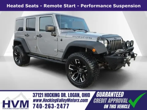Silver 2015 Jeep Wrangler Unlimited Rubicon for sale in Logan, OH