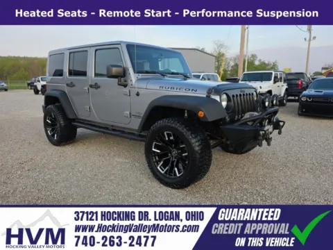Silver 2015 Jeep Wrangler Unlimited Rubicon for sale in Logan, OH