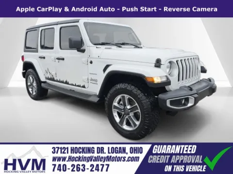 White 2019 Jeep Wrangler Unlimited Sahara for sale in Logan, OH