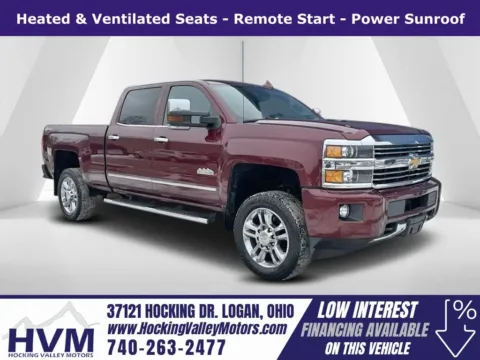 Red 2017 Chevrolet Silverado 2500HD High Country for sale in Logan, OH