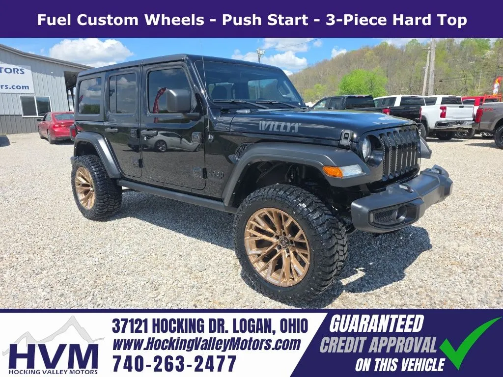Black 2021 Jeep Wrangler Unlimited Willys for sale in Logan, OH