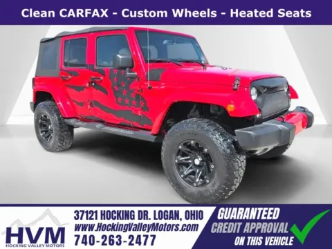 Red 2016 Jeep Wrangler Unlimited Sahara for sale in Logan, OH