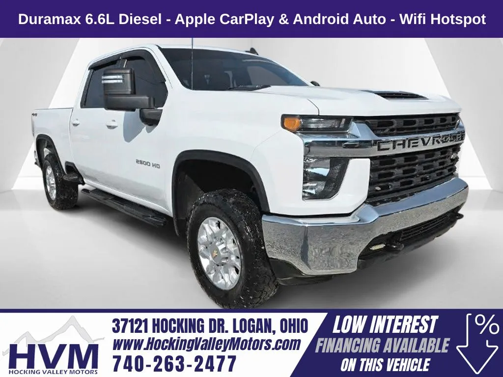 White 2021 Chevrolet Silverado 2500 HD LT for sale in Logan, OH