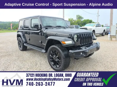 Black 2021 Jeep Wrangler Unlimited Sahara High Altitude for sale in Logan, OH