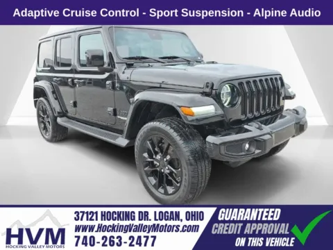 Black 2021 Jeep Wrangler Unlimited Sahara High Altitude for sale in Logan, OH