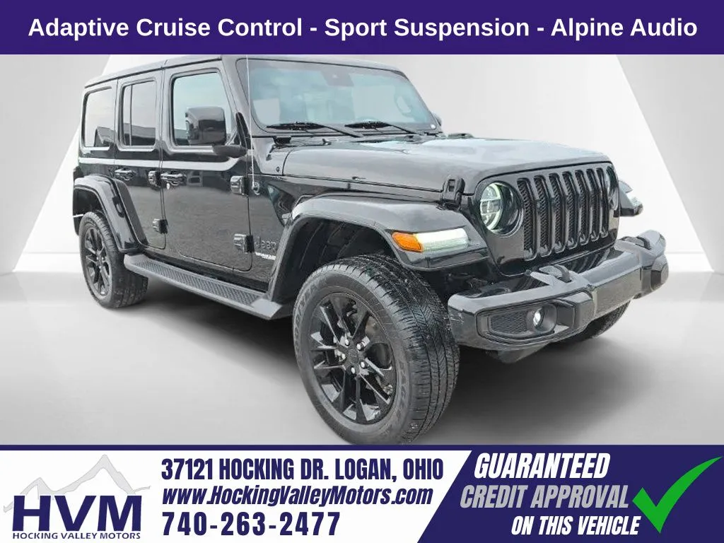 Black 2021 Jeep Wrangler Unlimited Sahara High Altitude for sale in Logan, OH