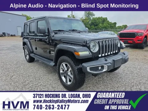 Black 2019 Jeep Wrangler Unlimited Sahara for sale in Logan, OH