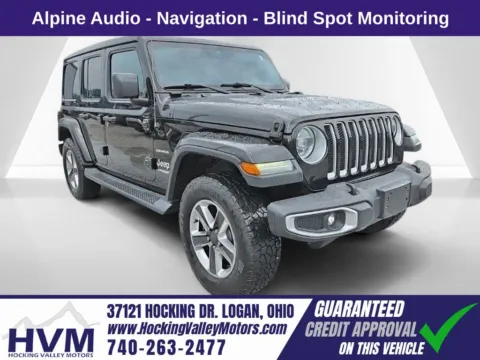 Black 2019 Jeep Wrangler Unlimited Sahara for sale in Logan, OH
