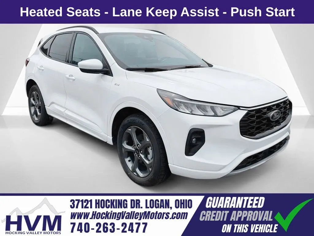 White 2023 Ford Escape Hybrid ST-Line Select for sale in Logan, OH