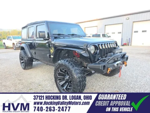 Black 2018 Jeep Wrangler Unlimited Sport for sale in Logan, OH
