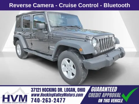 Gray 2017 Jeep Wrangler Unlimited Sport for sale in Logan, OH