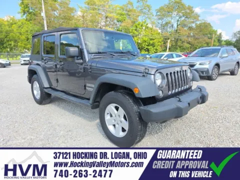 Gray 2017 Jeep Wrangler Unlimited Sport for sale in Logan, OH