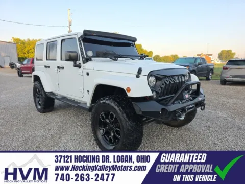 White 2017 Jeep Wrangler Unlimited Sahara for sale in Logan, OH