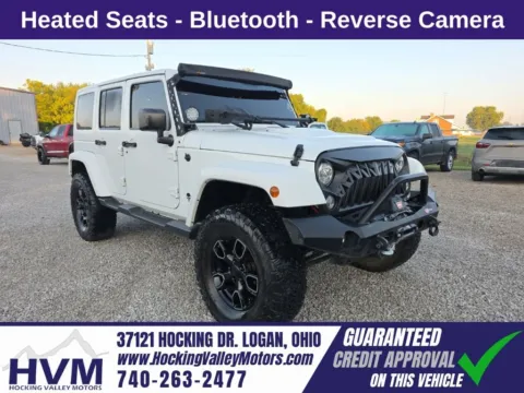 White 2017 Jeep Wrangler Unlimited Sahara for sale in Logan, OH