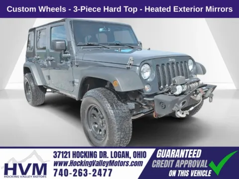 Gray 2017 Jeep Wrangler Unlimited Sport for sale in Logan, OH