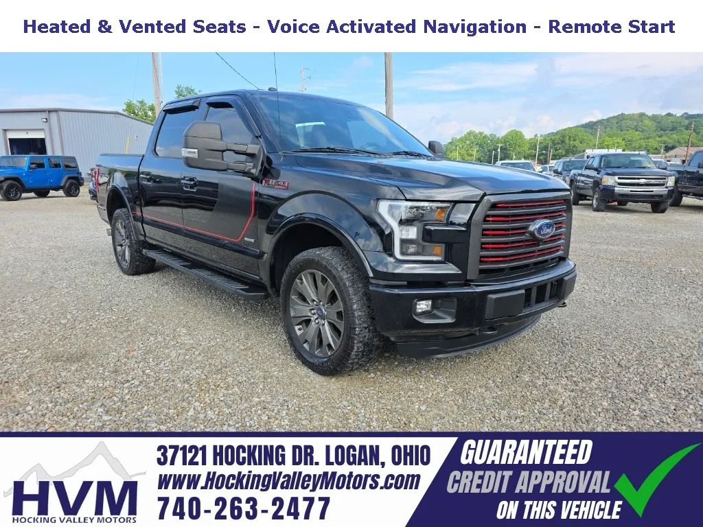 Black 2016 Ford F-150 Lariat for sale in Logan, OH