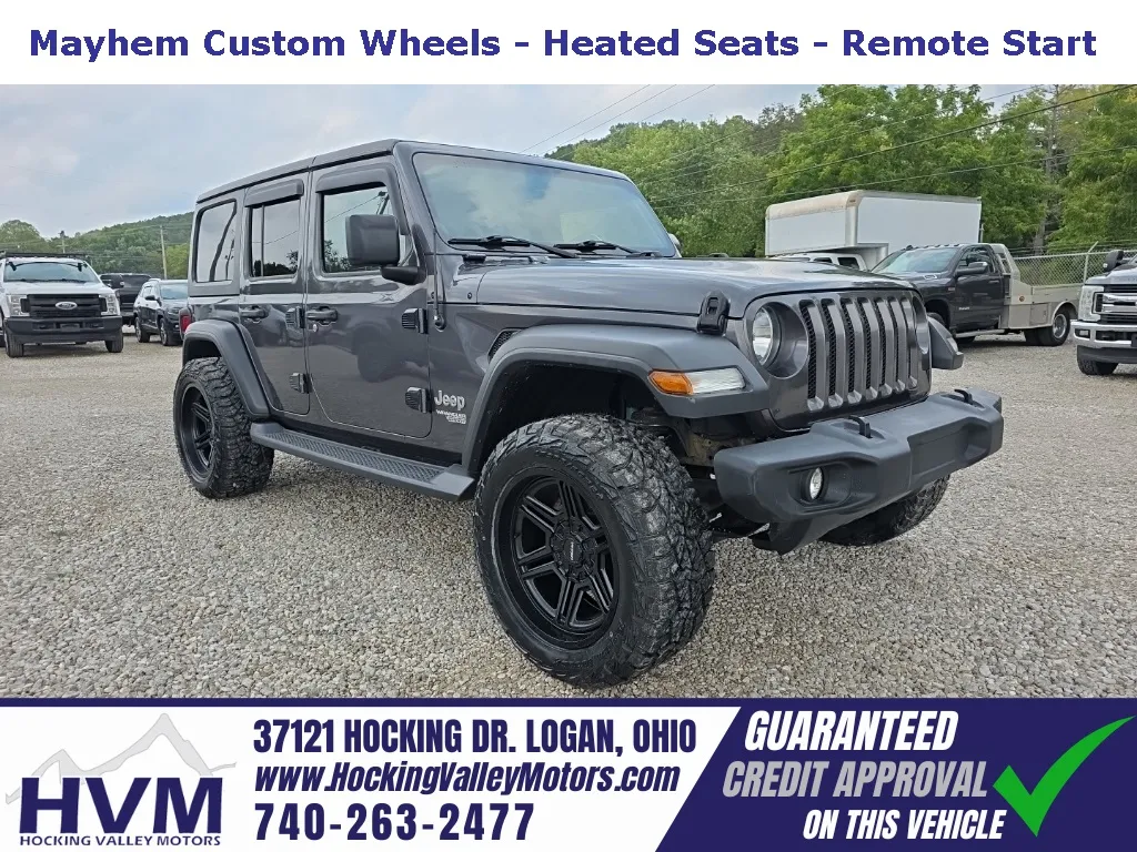 Gray 2018 Jeep Wrangler Unlimited Sport S for sale in Logan, OH