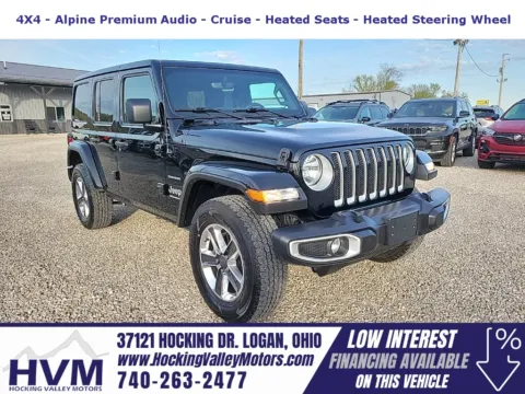 Black 2023 Jeep Wrangler Sahara for sale in Logan, OH