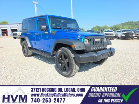 Blue 2015 Jeep Wrangler Unlimited Sport for sale in Logan, OH