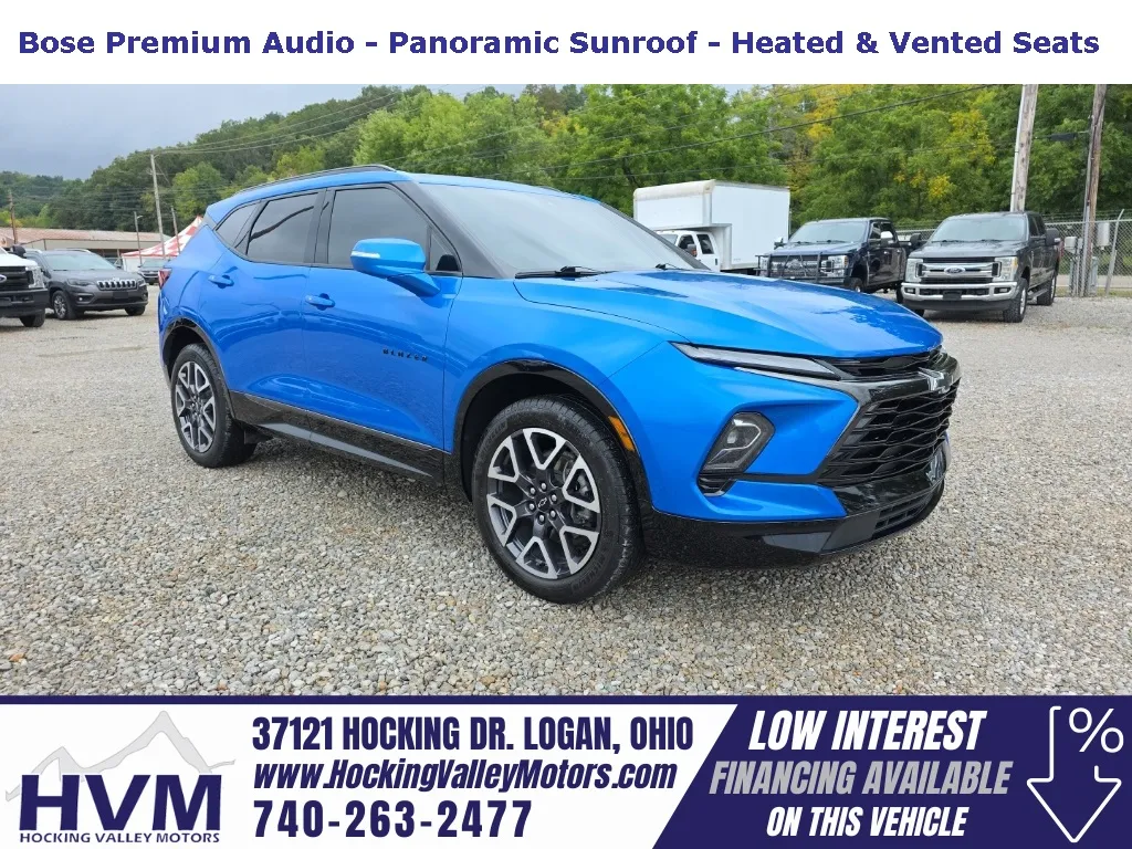 Blue 2024 Chevrolet Blazer RS for sale in Logan, OH