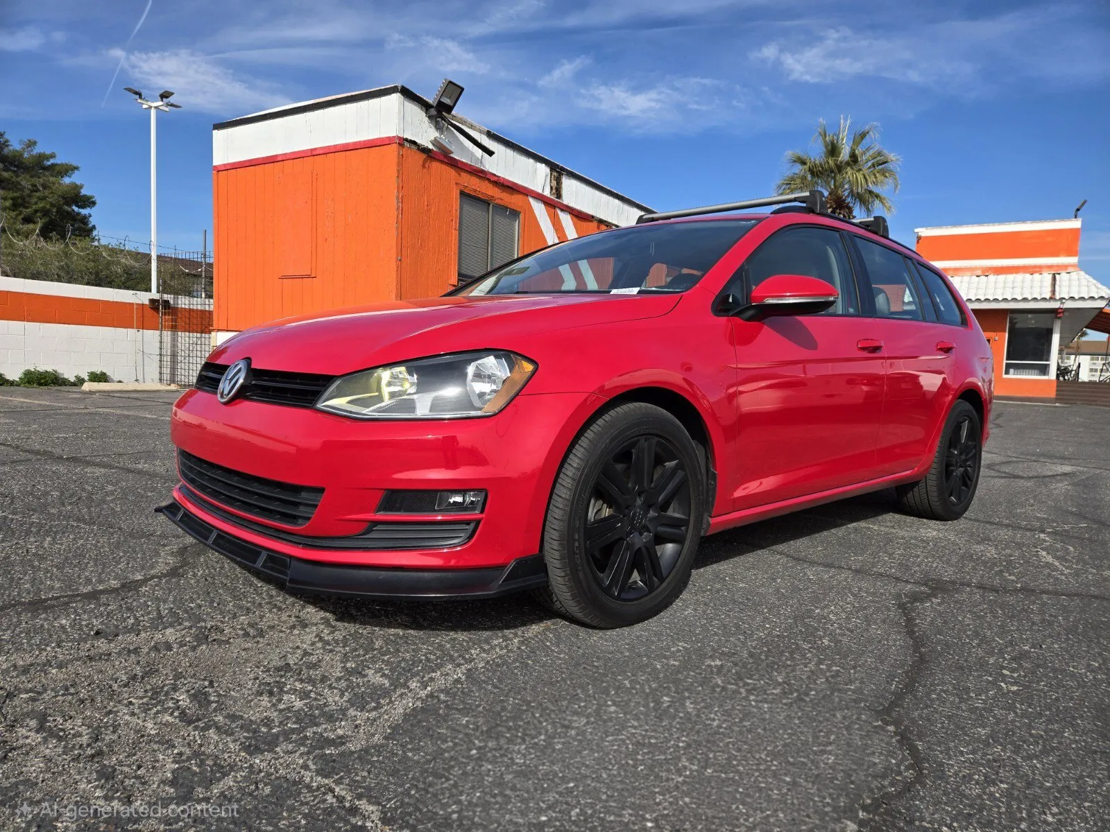 Red 2017 Volkswagen Golf SportWagen S for sale in Las Vegas, NV