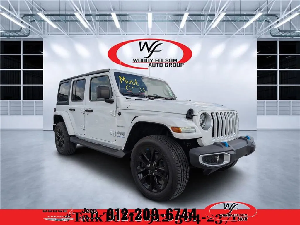 White 2023 Jeep Wrangler 4xe Sahara for sale in Baxley, GA