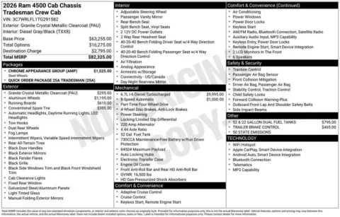 More photos of 2026 Ram 4500 Chassis Cab Tradesman at Woody Folsom Chrysler Dodge Jeep Ram of Baxley, GA