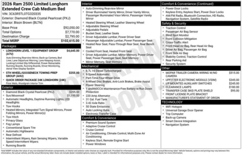 More photos of 2026 Ram 2500 Longhorn at Woody Folsom Chrysler Dodge Jeep Ram of Baxley, GA