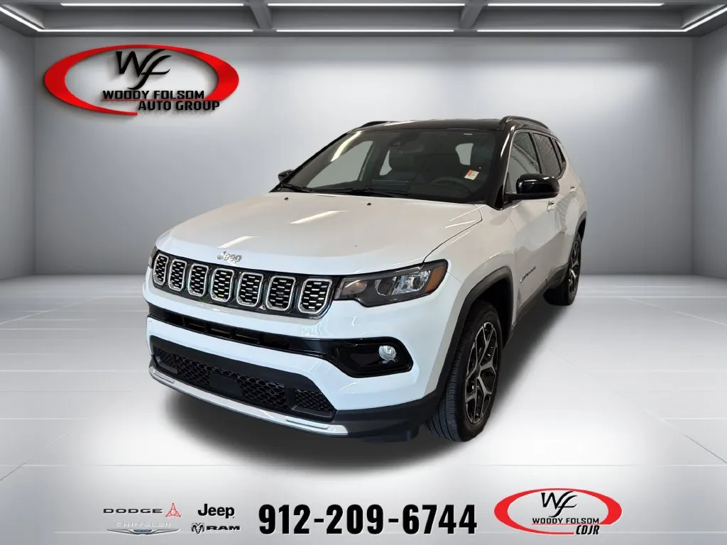 White 2025 Jeep Compass Limited for sale in Baxley, GA