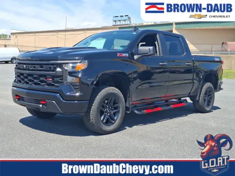 Black 2023 Chevrolet Silverado 1500 4WD Crew Cab Short Bed Custom Trail Boss for sale in Nazareth, PA